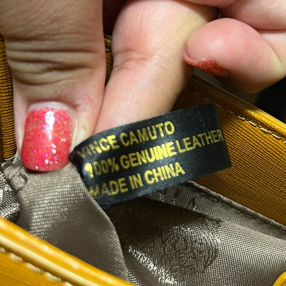 Vince Camuto Yellow Leather Tote Bag - Picture 10 of 10
